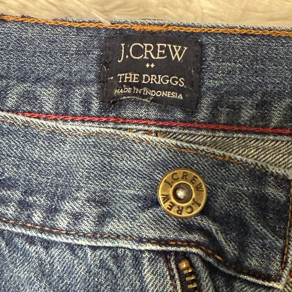 J CREW Jeans The Driggs Denim Whiskered Blue C9885 Straight Leg Men’s Size 34